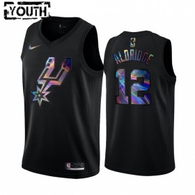 Barn San Antonio Spurs Tröja LaMarcus Aldridge 12 Iridescent HWC Collection Swingman